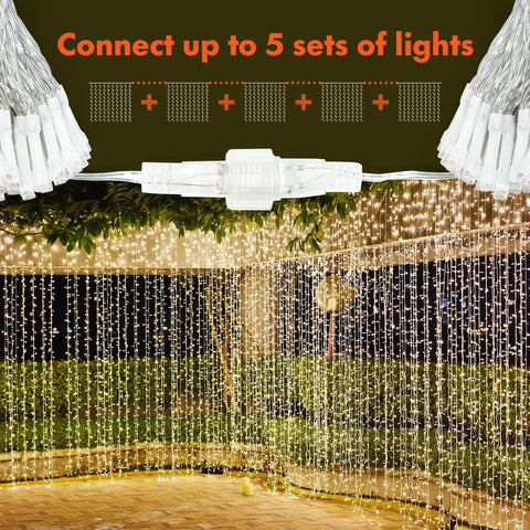 Twinkle Star 2-pack curtain lights ideal for framing wedding or party windows