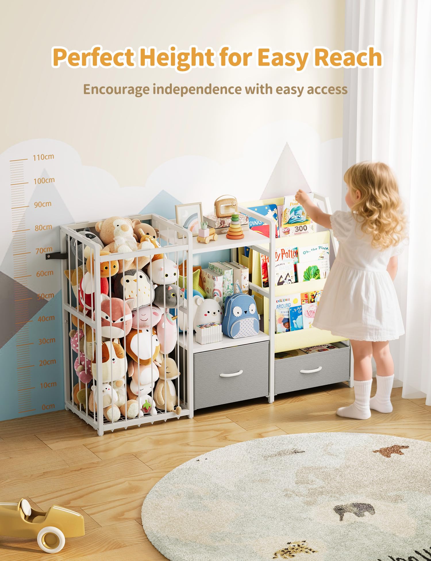 Twinkoo oxford cloth pockets resist wear for daily use with toys.