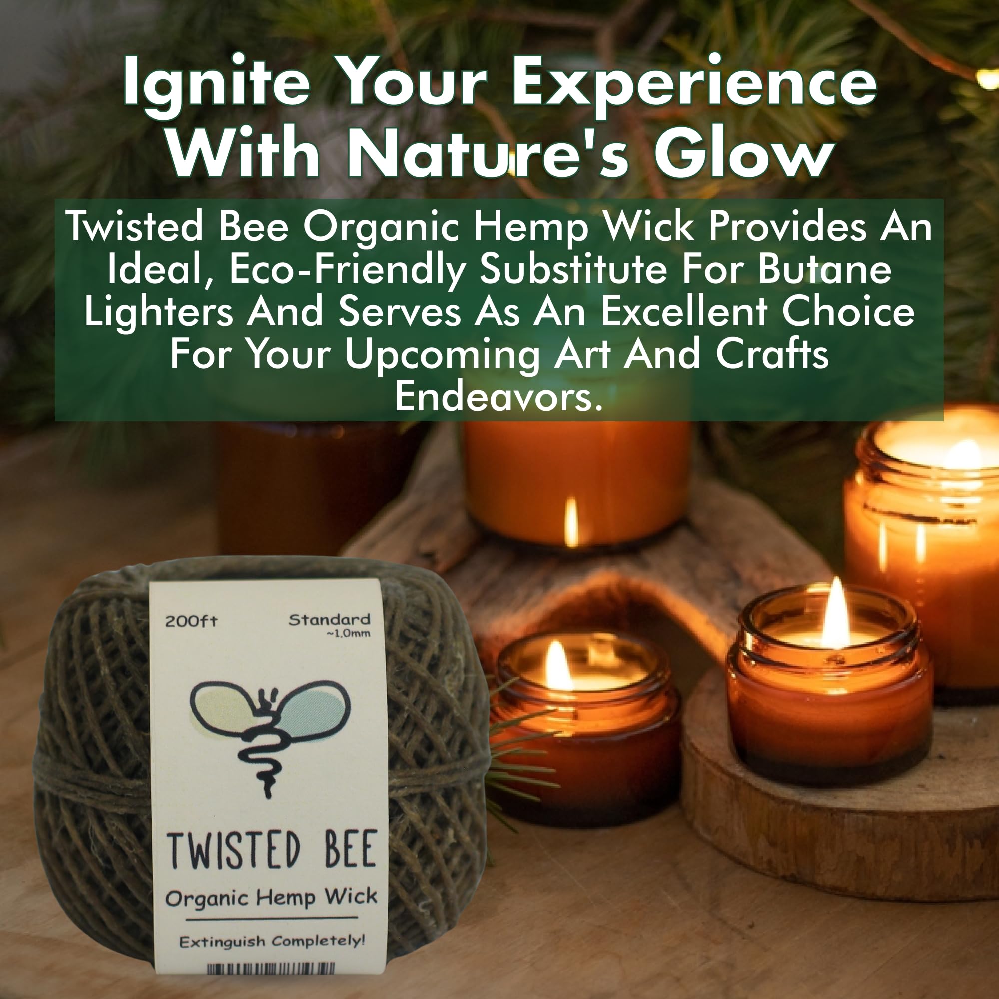 Twisted Bee candle-making supplies wick for reliable tea lights and votives.