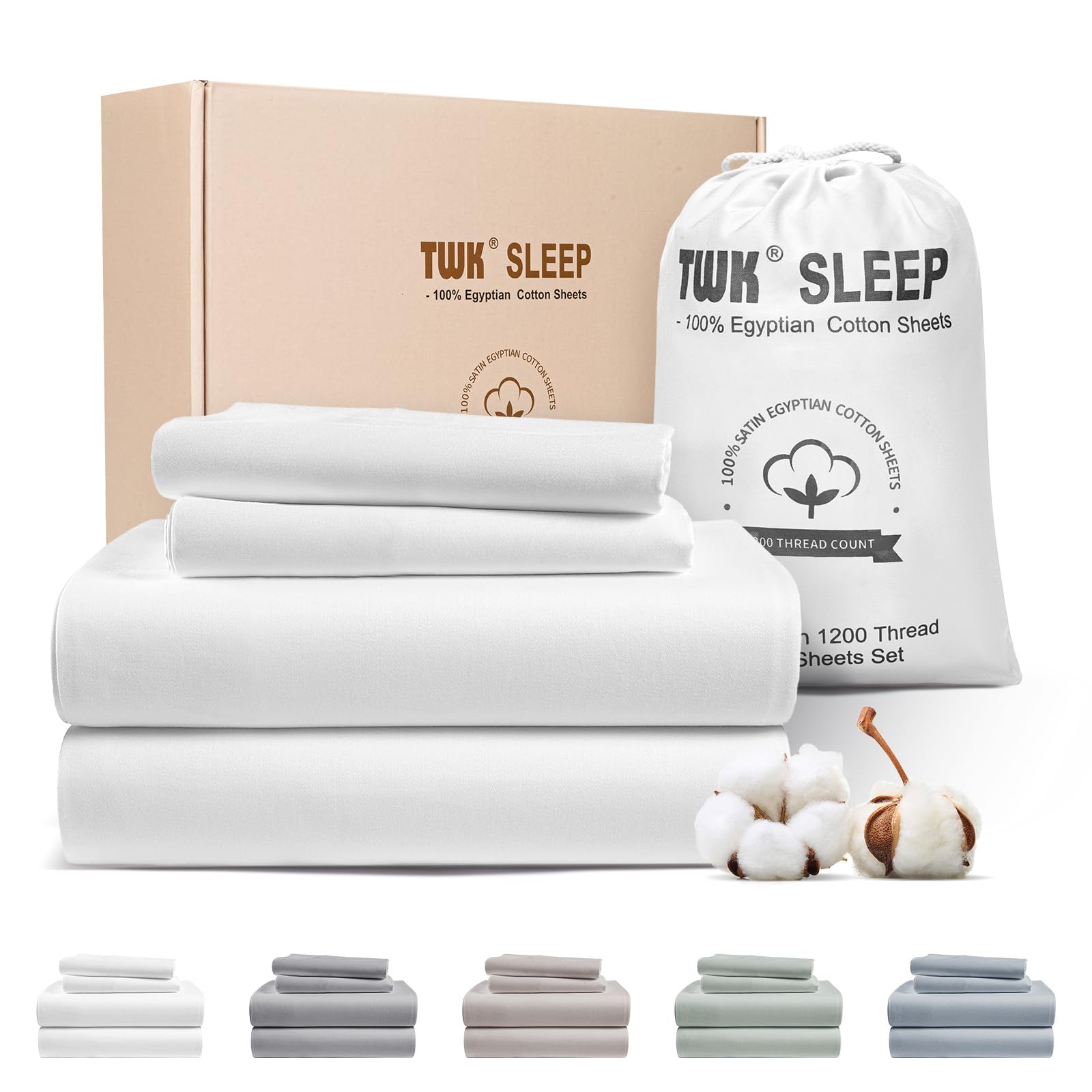 TWK 1200TC Egyptian cotton sheet close-up weave, premium softness and luxury feel.