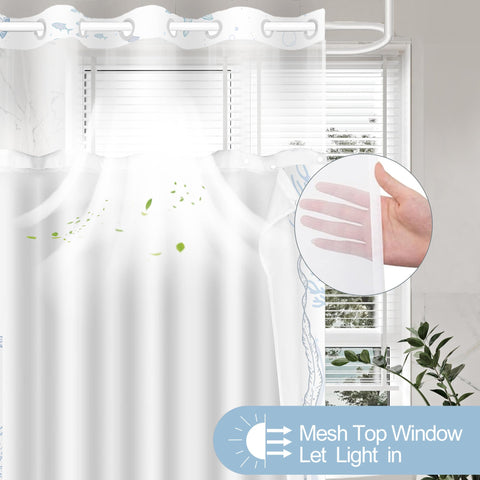 TWLSNCD airy mesh top window lets light in while preserving privacy.