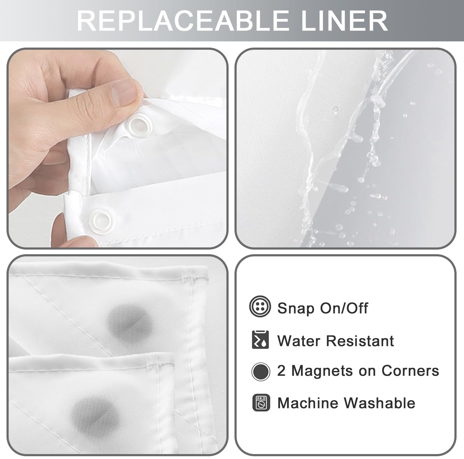 TWLSNCD fast drying polyester curtain dries faster after showers.
