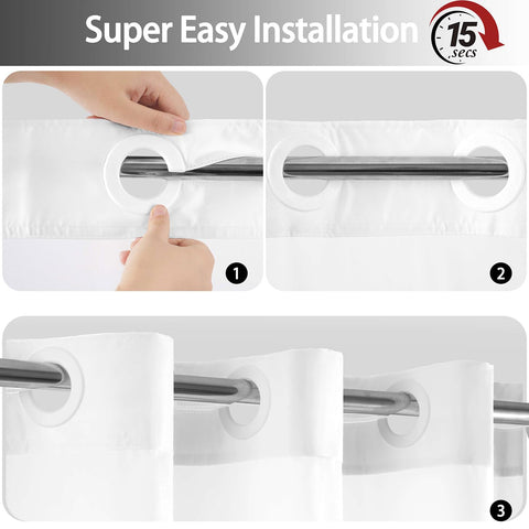 TWLSNCD machine washable curtain and liner for simple care.