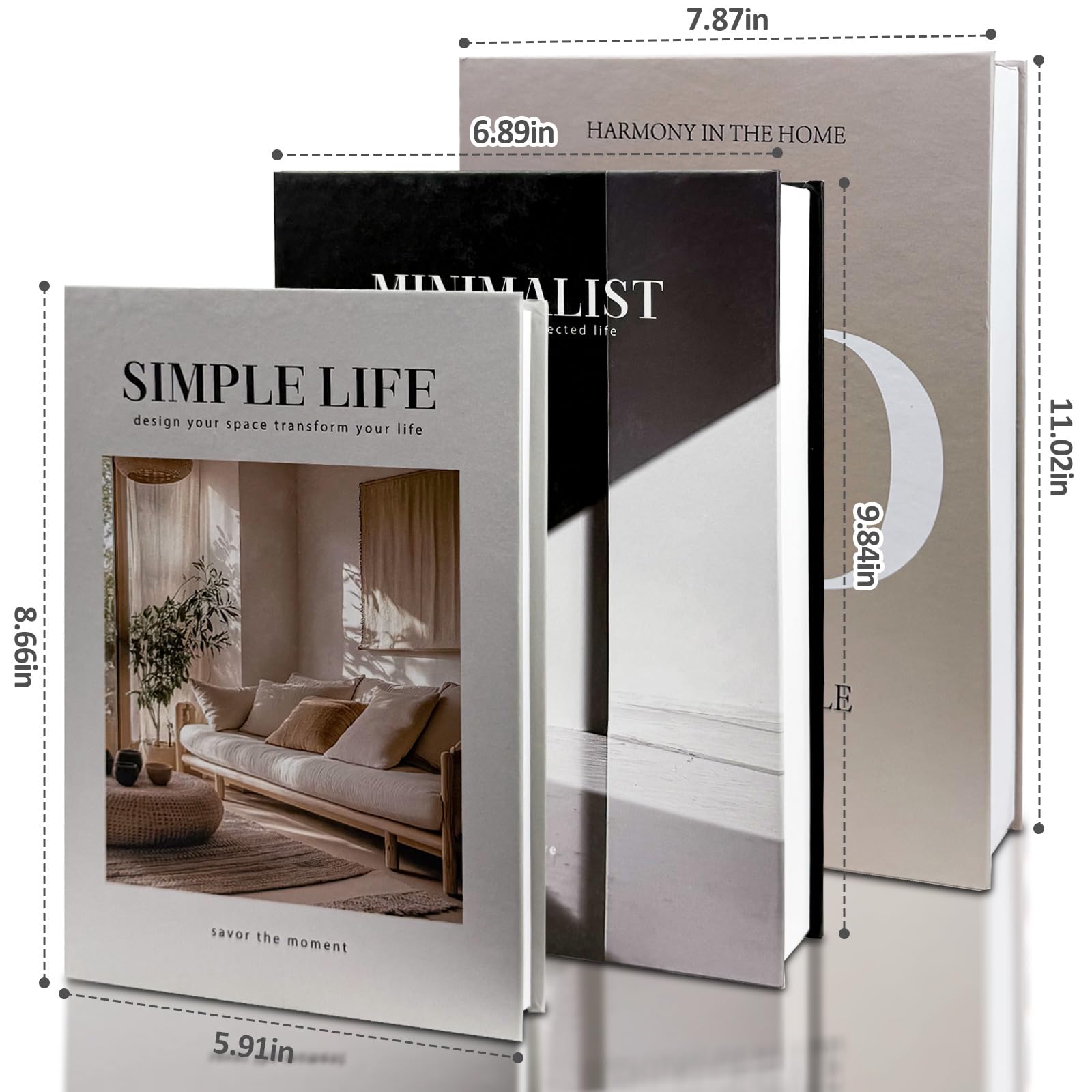 TwoDays Fake Faux Book Storage Boxes provide stylish concealment.