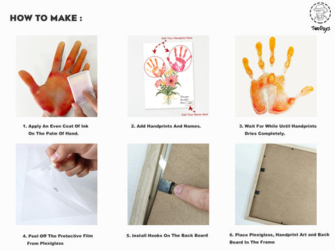 TwoDays four washable ink pads provide vibrant colors for prints.