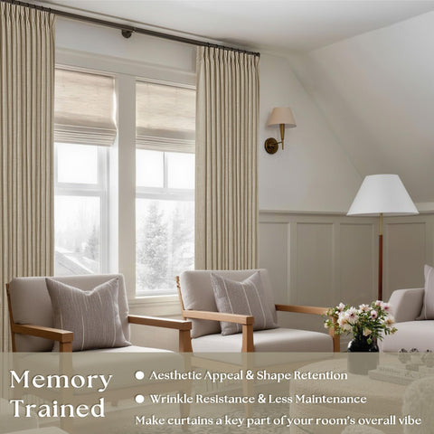 TWODRAPES 102-inch curtains pair assembled for immediate hanging