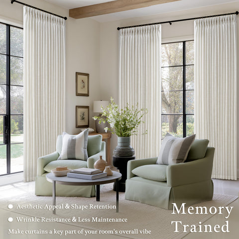 TWODRAPES 400gsm linen close-up highlights soft texture and durability.