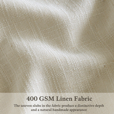 TWODRAPES 400gsm linen fabric texture highlights rich flax feel