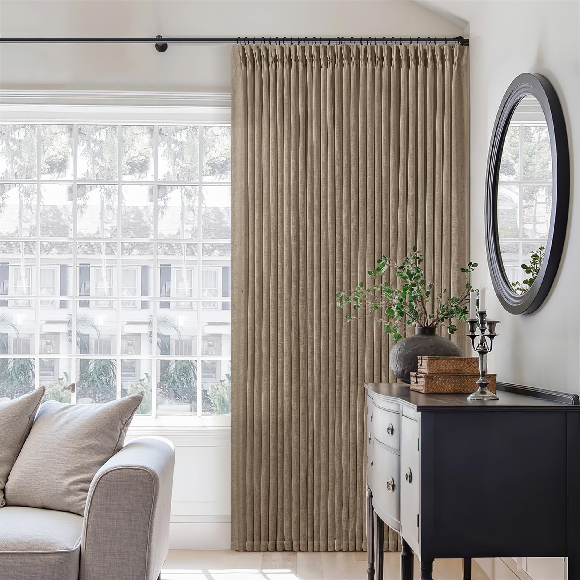 TWODRAPES adjustable hooks support track mounting options