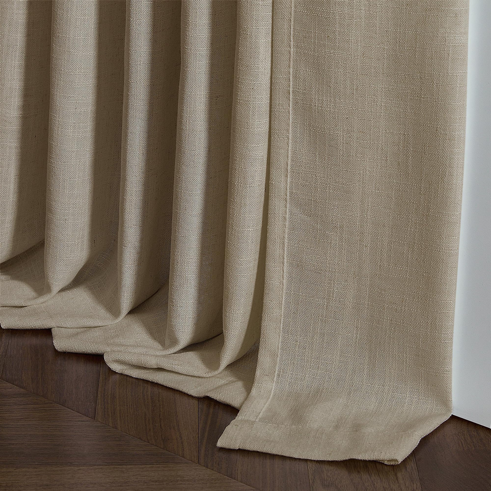 TWODRAPES back tab hides rod for clean look