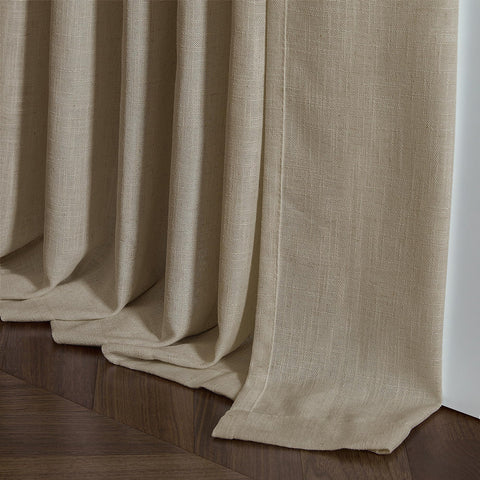 TWODRAPES back tab hides rod for clean look