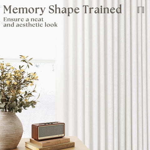 TWODRAPES beige-white linen curtains care instructions for easy washing and drying