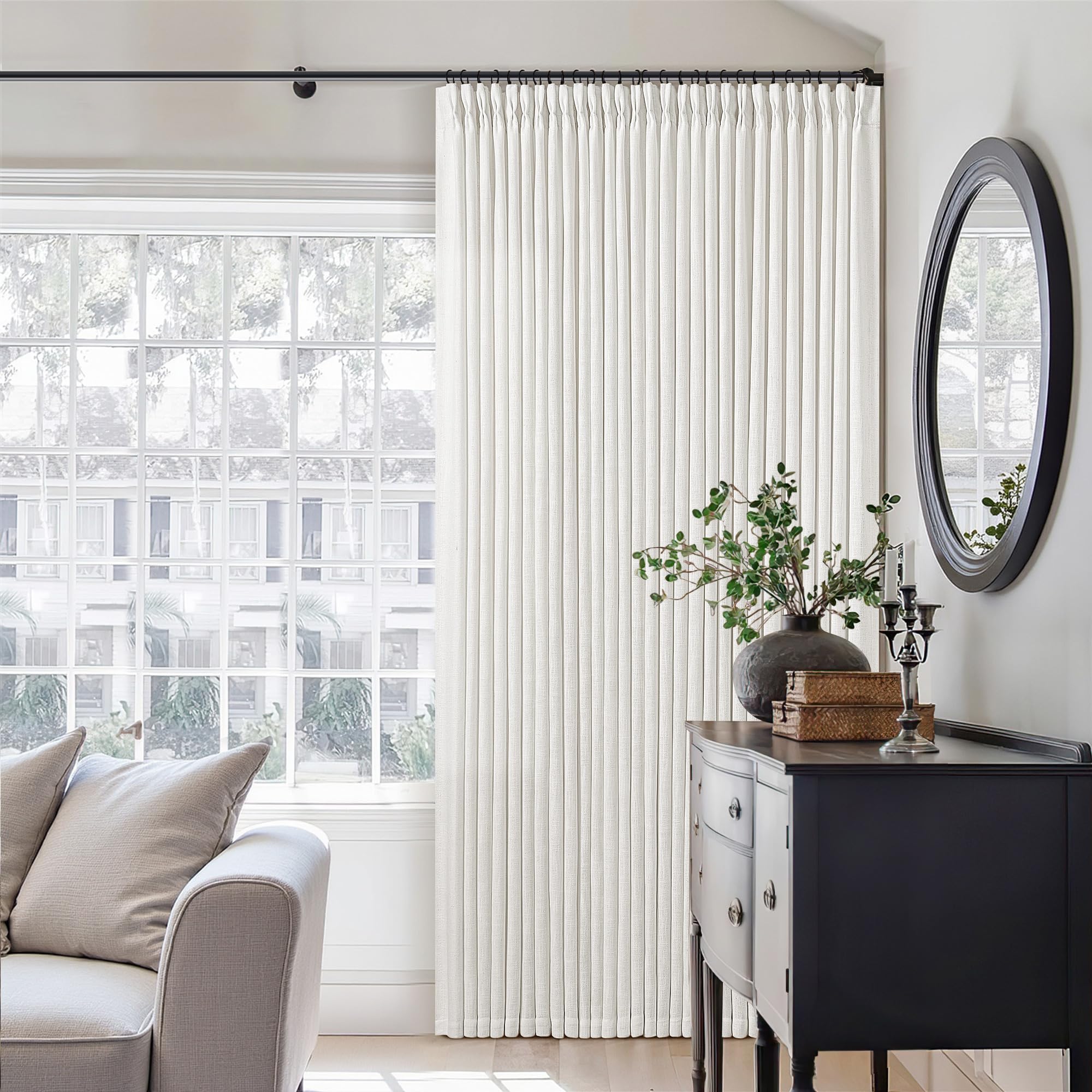 TWODRAPES back-tab hanging option for a clean rod look