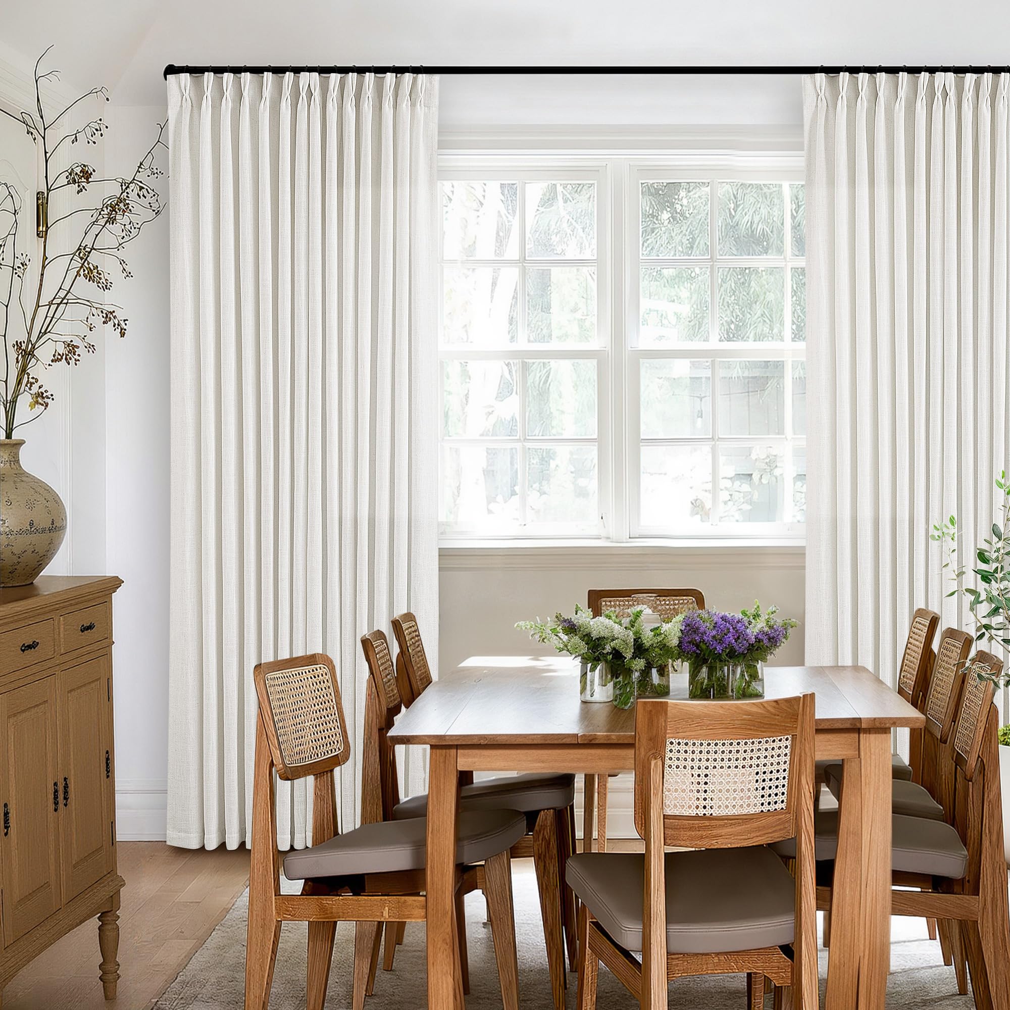 TWODRAPES set includes hooks and rings for easy installation