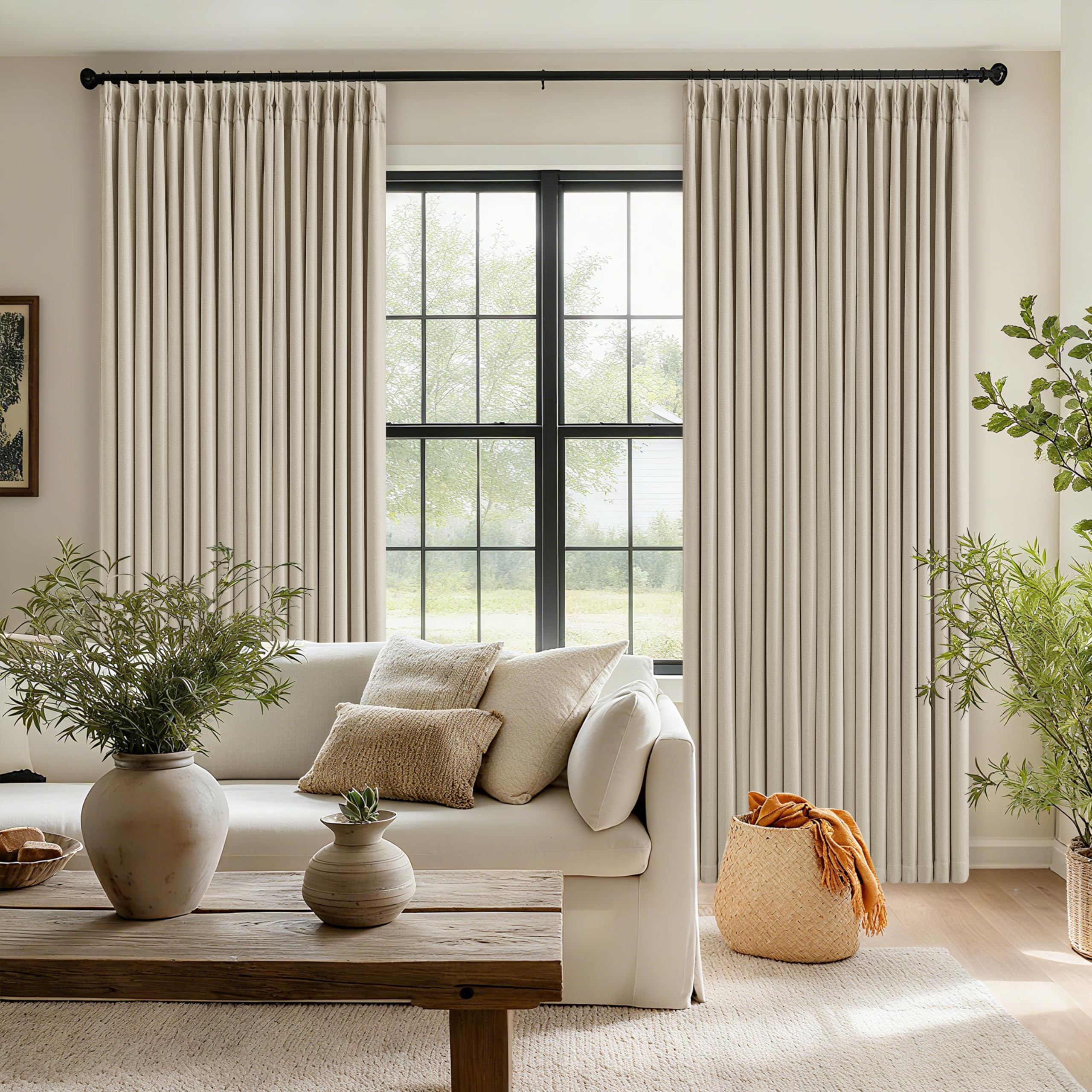TWODRAPES hanging options with hooks and rings for versatility.