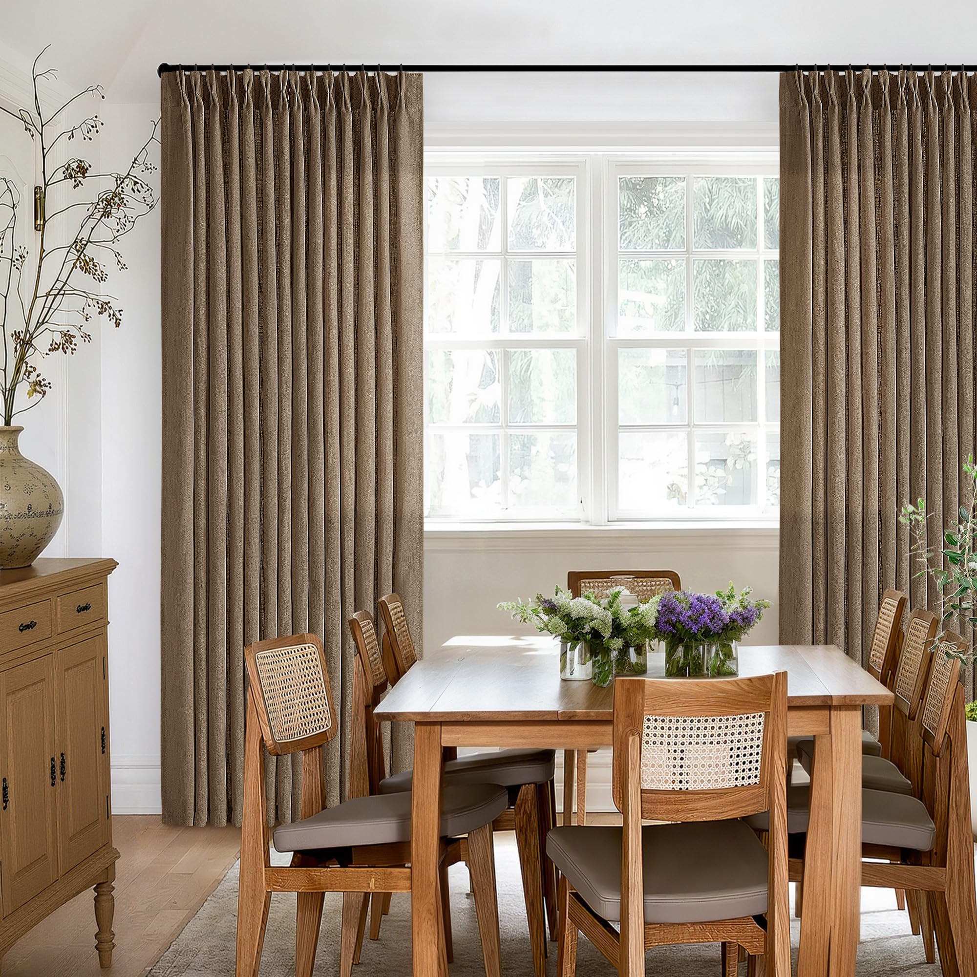 TWODRAPES 400GSM linen provides substantial drape with controlled light diffusion.