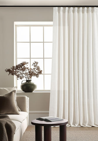 TWODRAPES easy-care fabric suitable for machine washing and low heat ironing.