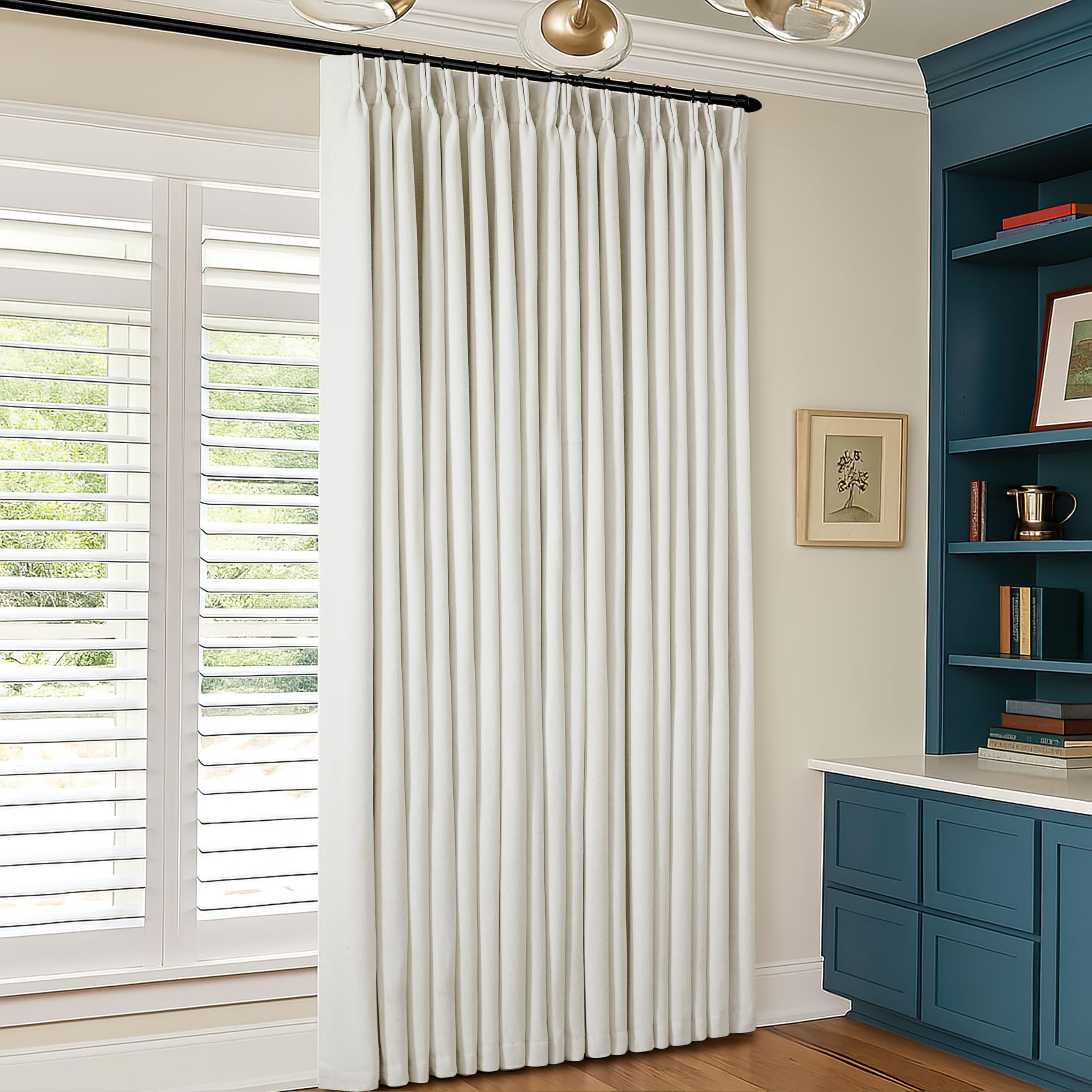 TWODRAPES extra wide curtains 60x102 with blackout lining for privacy