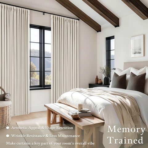 TWODRAPES heavyweight fabric texture communicates durability and premium drape