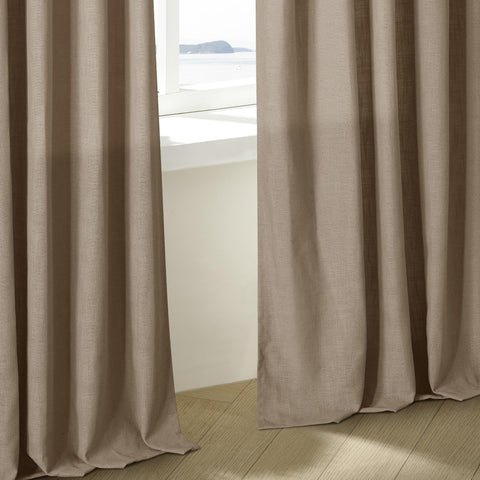 TWODRAPES latte tan color curtain adds warm, versatile style