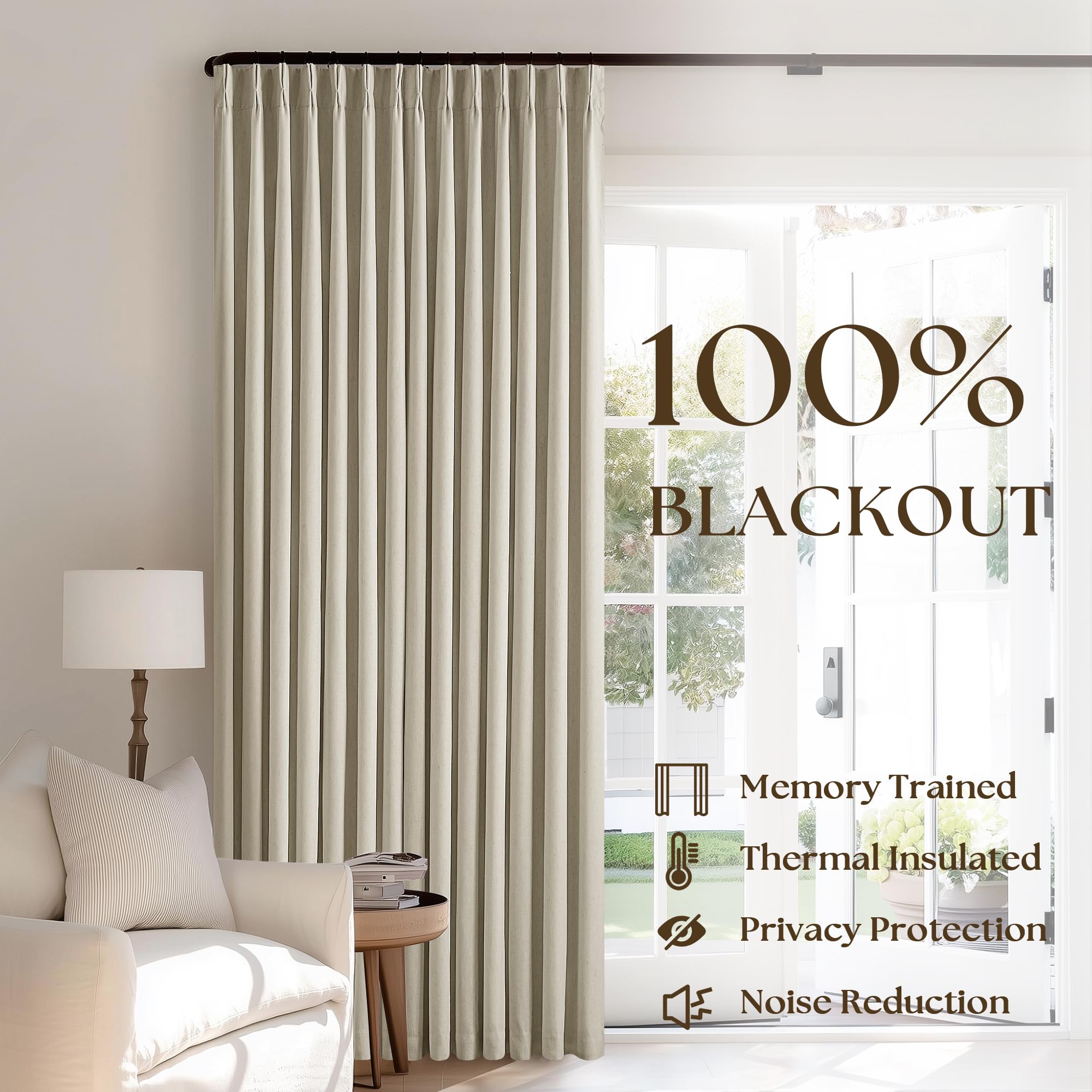 TWODRAPES memory-shape curtains retain crisp pleats for a tidy look all day.