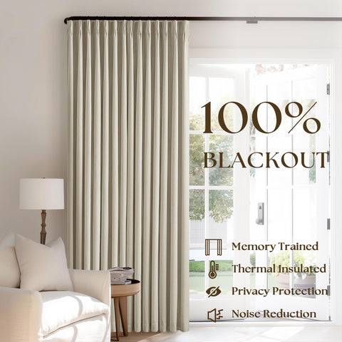 TWODRAPES memory-shape curtains retain crisp pleats for a tidy look all day.