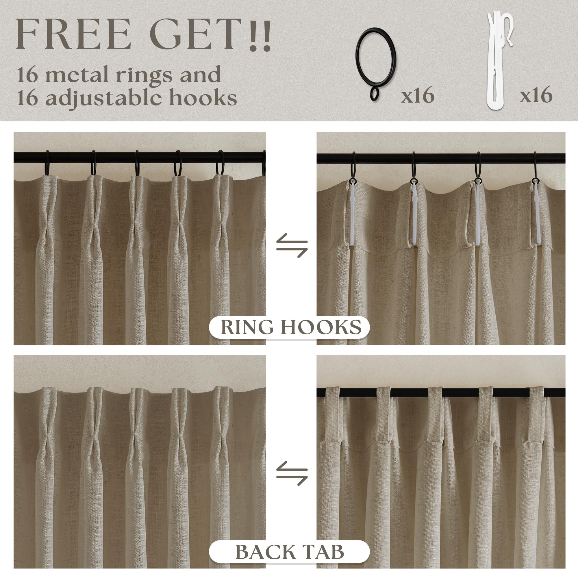 TWODRAPES memory shape pleats retain neat folds
