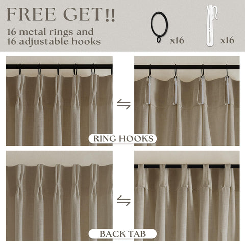 TWODRAPES memory shape pleats retain neat folds