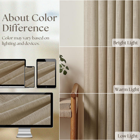 TWODRAPES privacy and light diffusion in living room setup