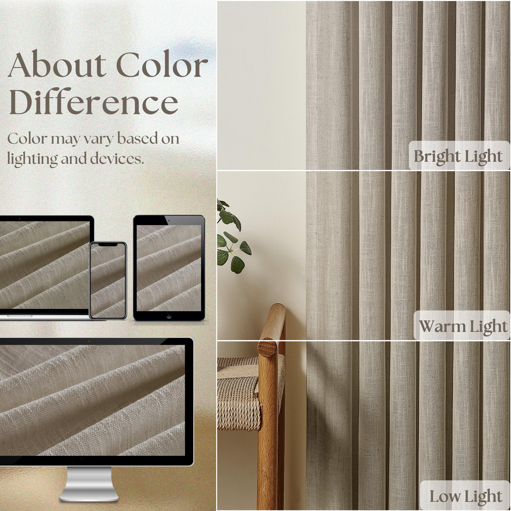 TWODRAPES privacy and light diffusion for soft daytime ambiance