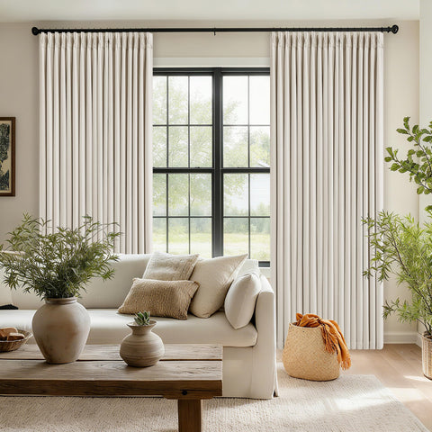 TWODRAPES ready-made two-panel set 40x108 packaging for quick setup