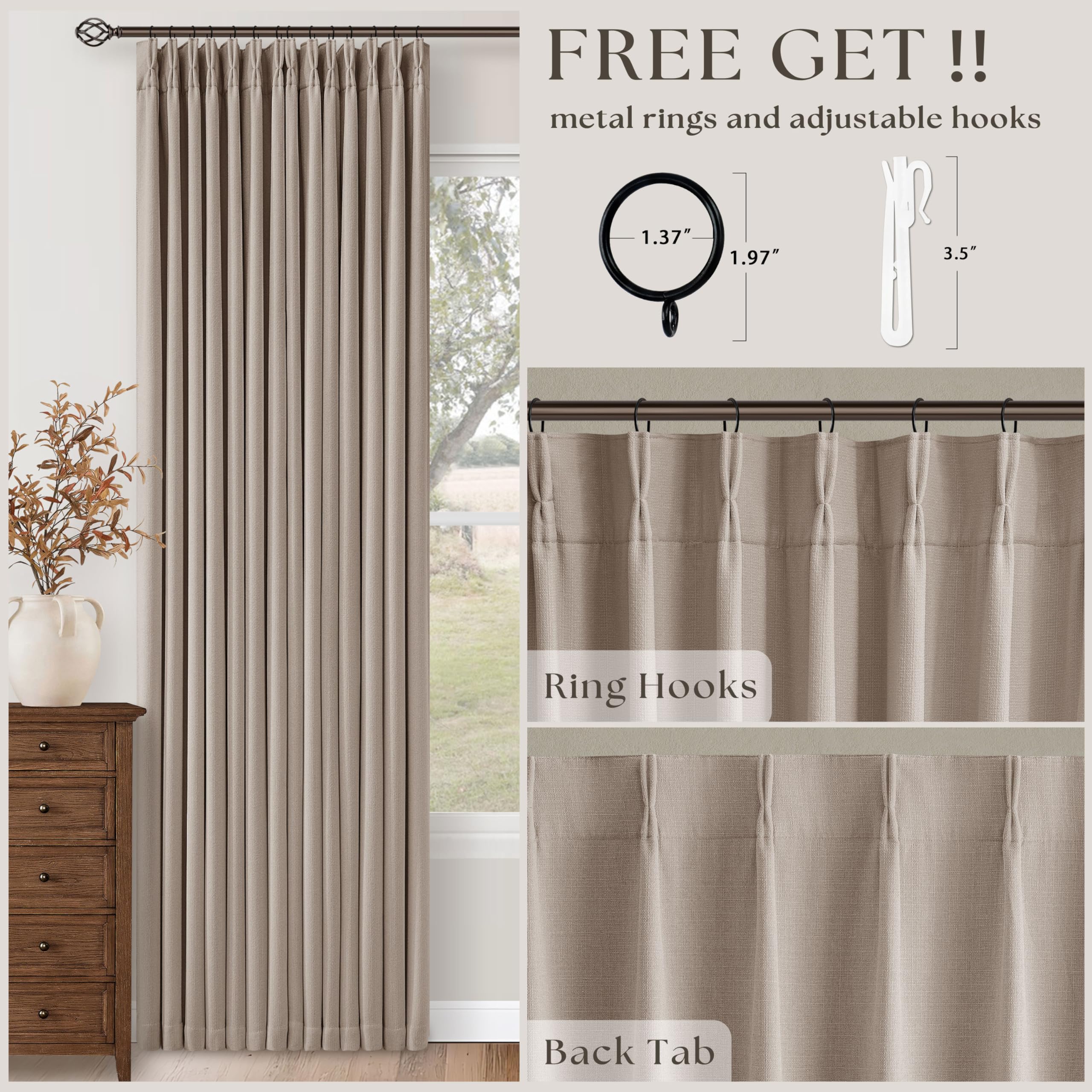 TWODRAPES textured linen brown curtains add natural style while enhancing privacy