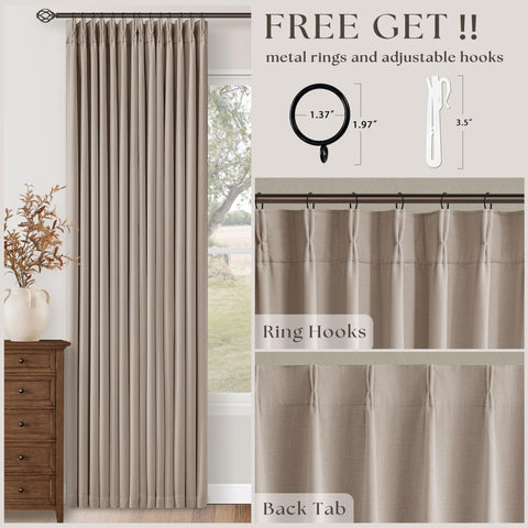 TWODRAPES textured linen brown curtains add natural style while enhancing privacy