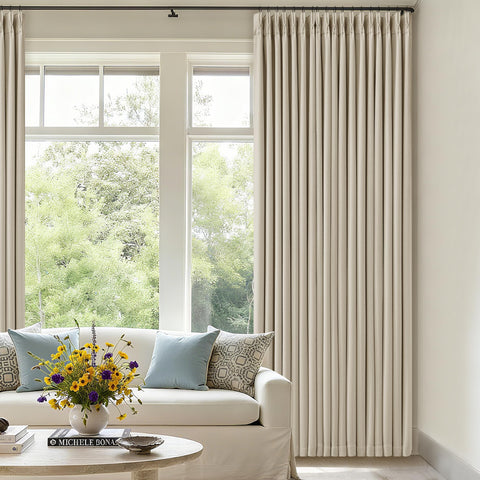 TWODRAPES thermal insulation in a warm living room scene