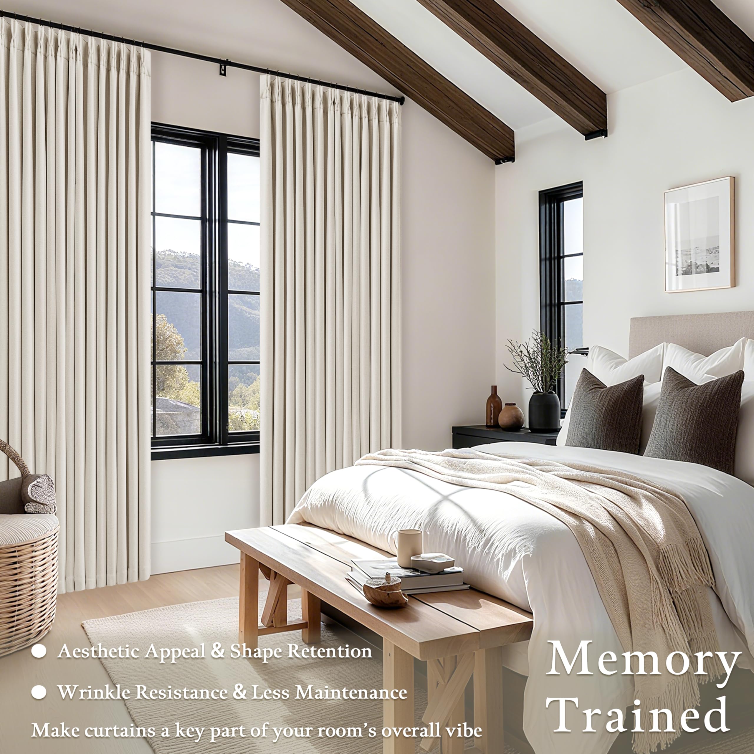 TWODRAPES Ready-made two-panel set for quick installation.