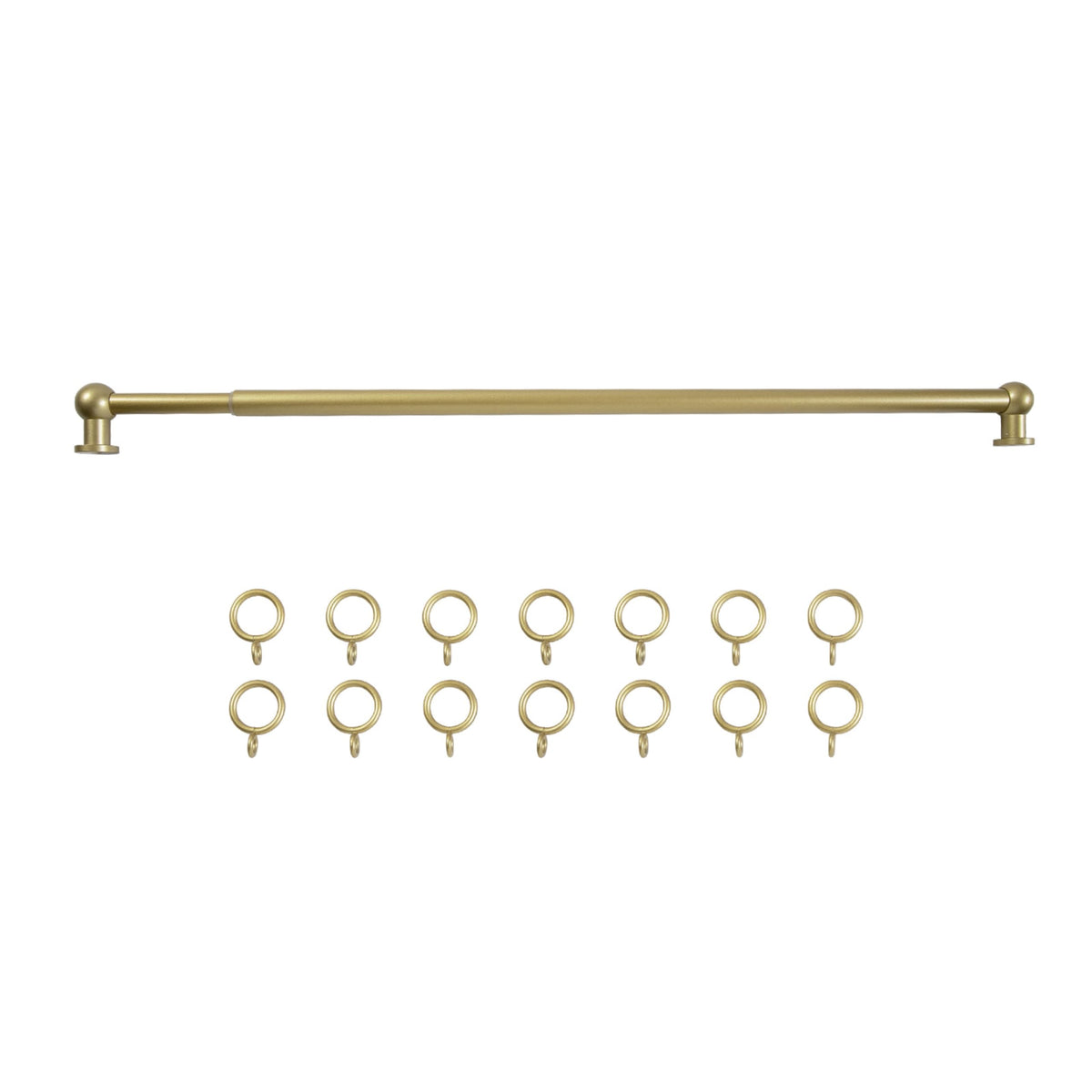 TWOPAGES Gold Cafe Rod main section showing adjustable 16-28 inch range