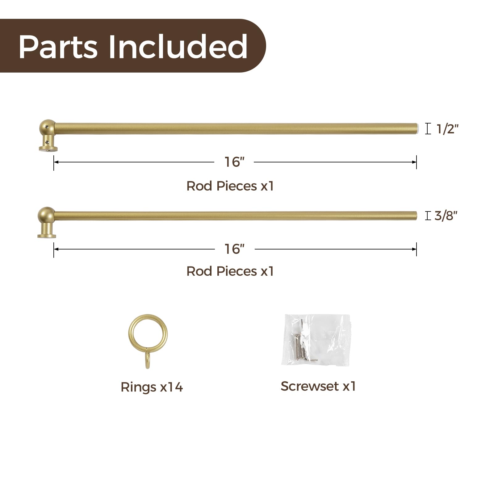 TWOPAGES straight end cap offers clean, classic finish
