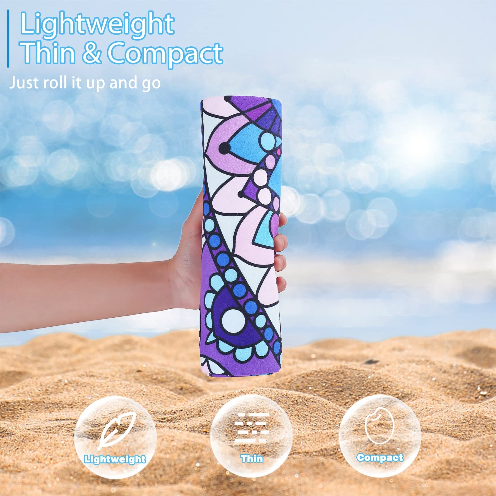 TwoYek lightweight travel towel offers compact, ultra-soft feel for on-the-go use.