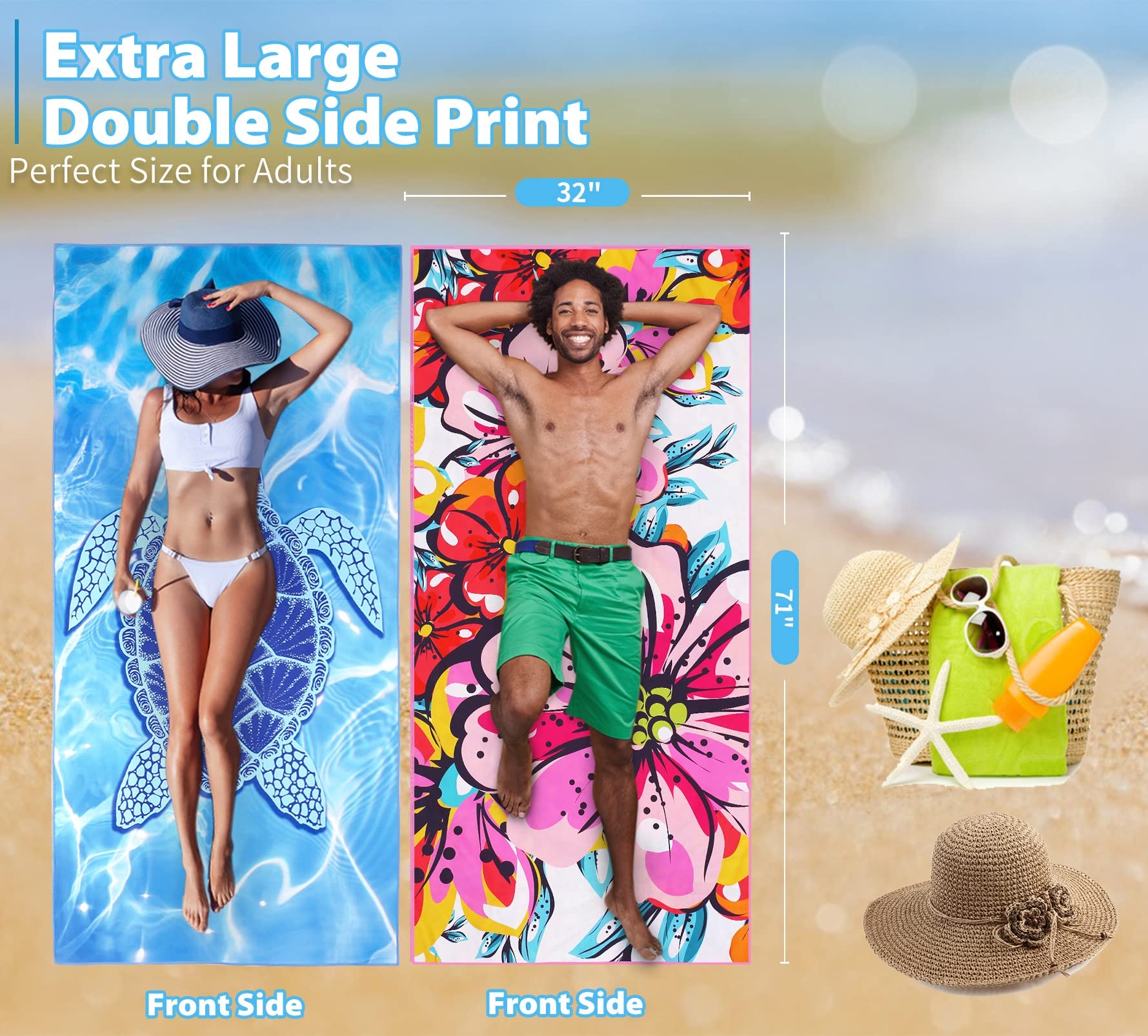 TwoYek towel is fast-drying and highly absorbent for quick post-swim use.