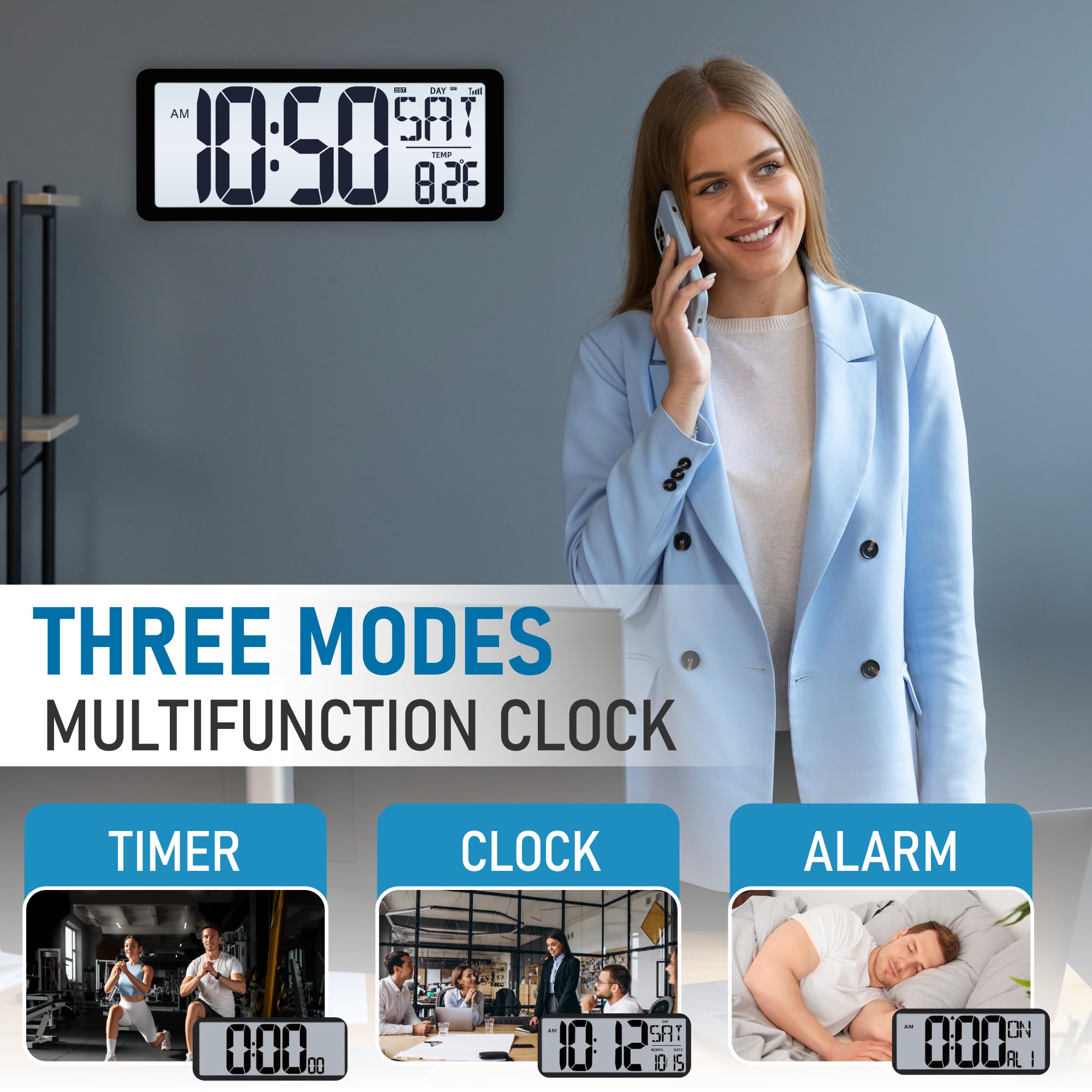 TXL Atomic Clock battery compartment shown for flexible placement