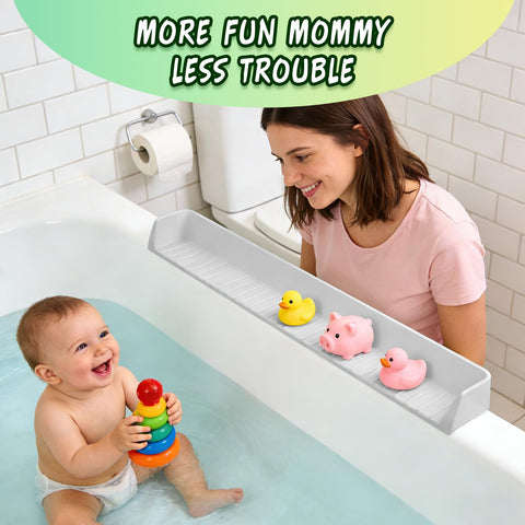 TYASDBA bath-shelf design helps prevent water spills and organize supplies.