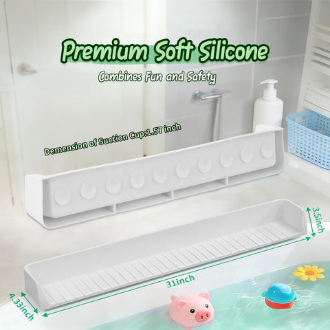TYASDBA silicone bath toy holder keeps toys within reach.