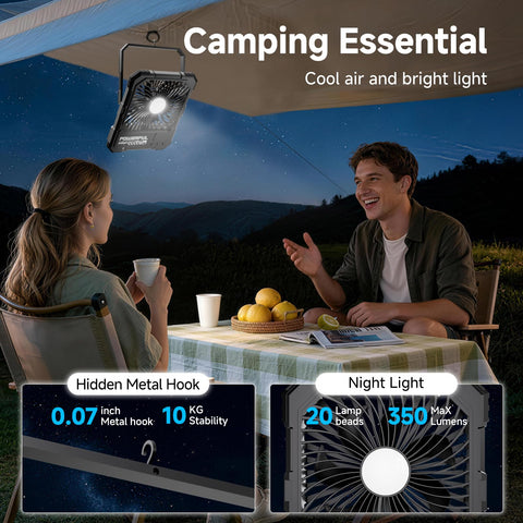 TYJONX quiet seven-blade fan delivering a soft, steady breeze