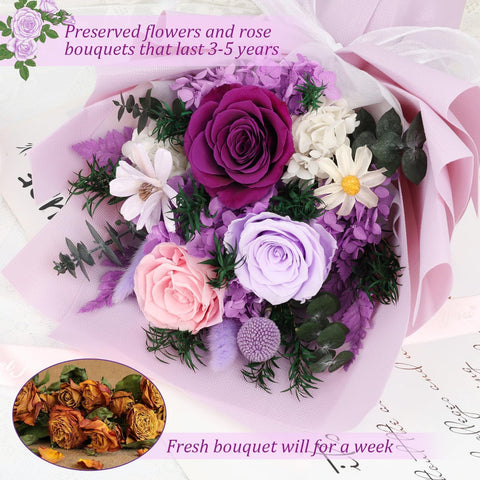 TYL&TYS gift-ready forever roses in elegant box for Mother's Day