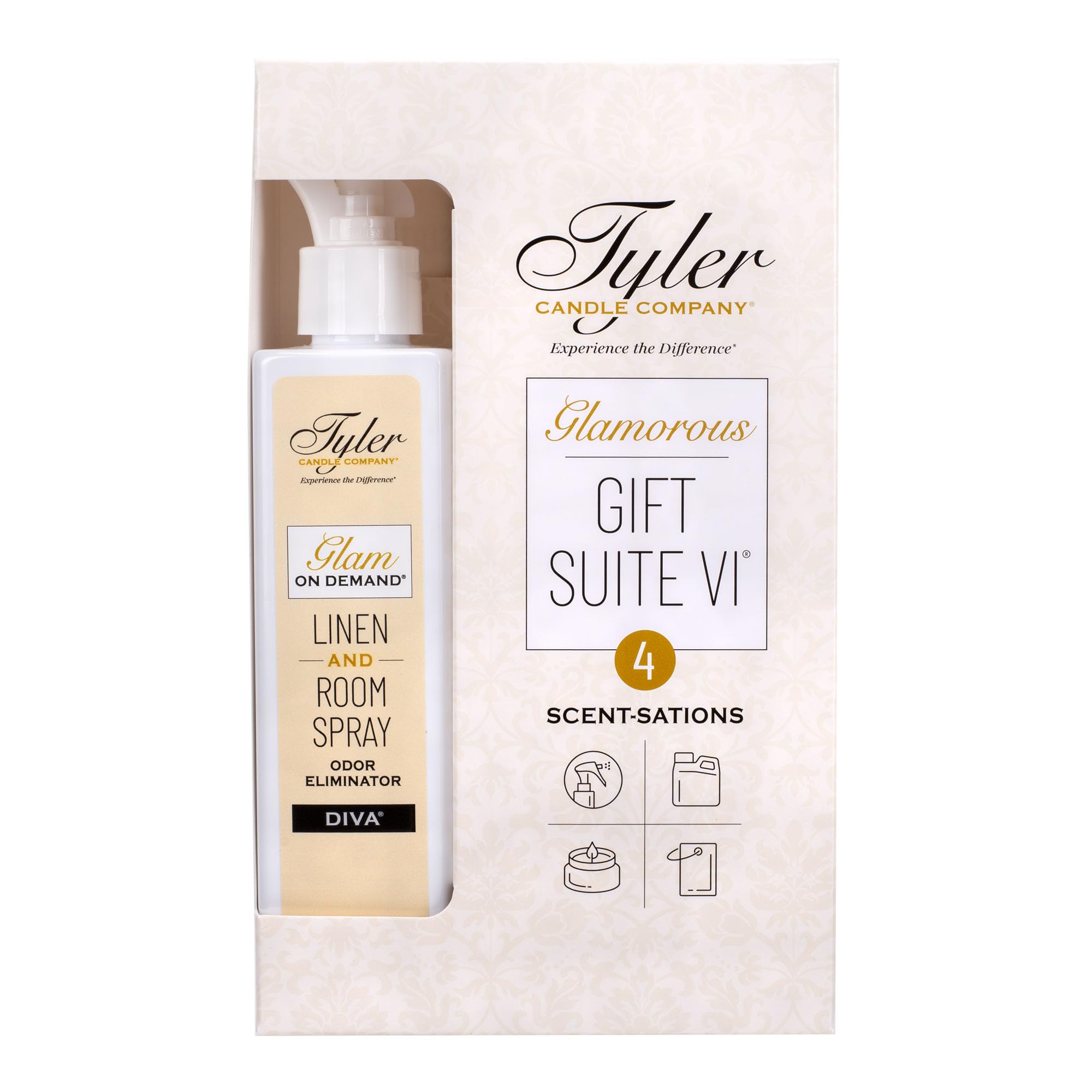 Tyler Candle Company Diva Gift Suite packaging for luxurious gifting
