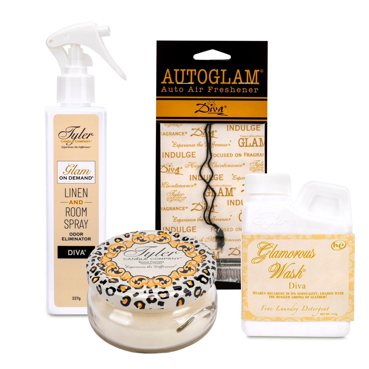 Tyler Candle Company Diva Glamorous Gift Suite on-demand room spray elevates living spaces
