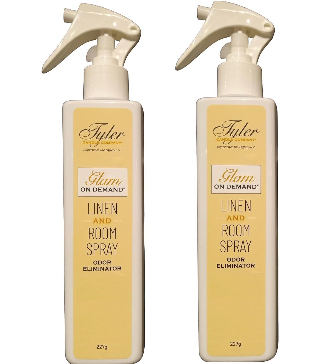 Tyler Candle Company Diva spray bottle releasing fragrant mist for linen and room refreshment.