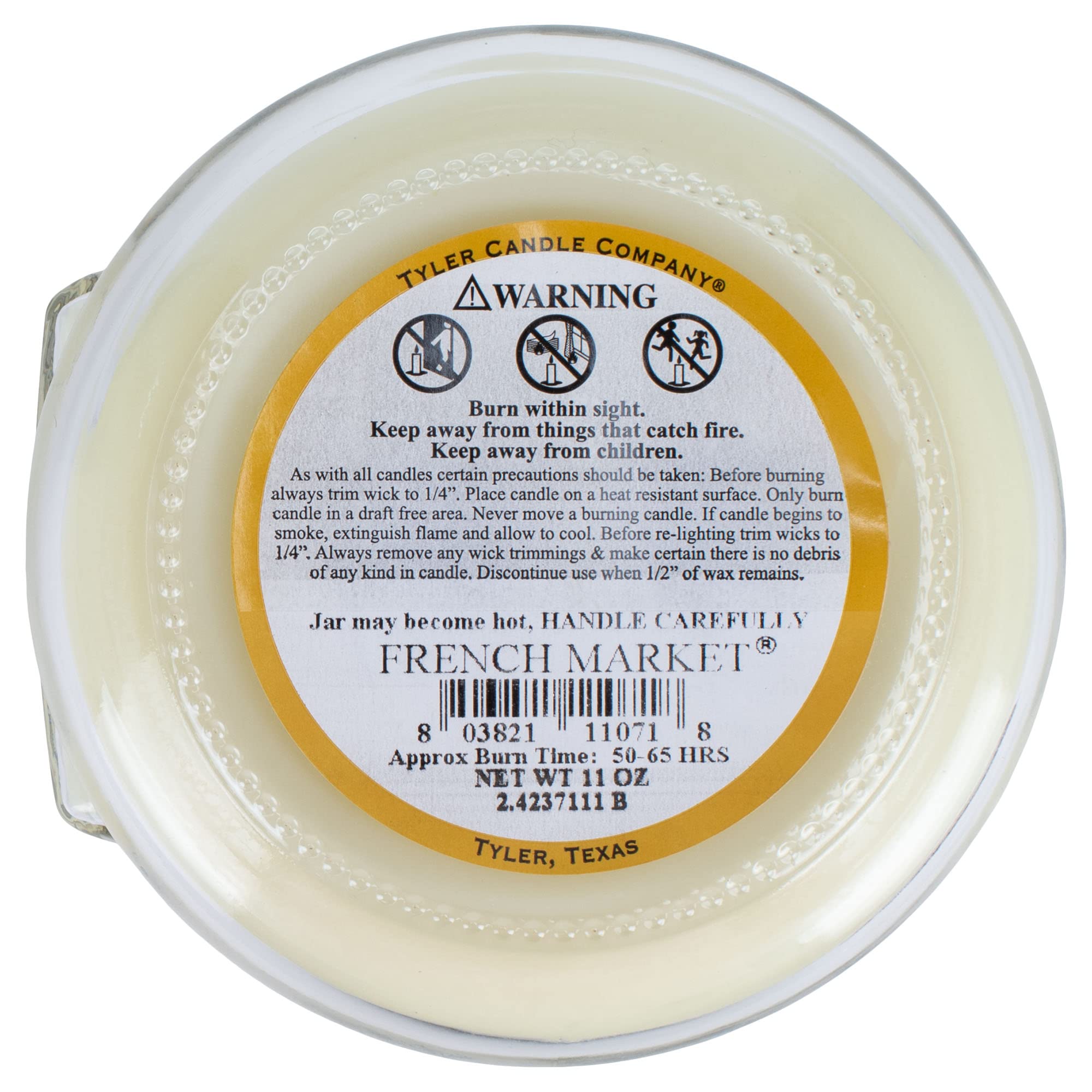 Tyler Candle Company scent profile with gardenia and tuberose enhances home ambiance.