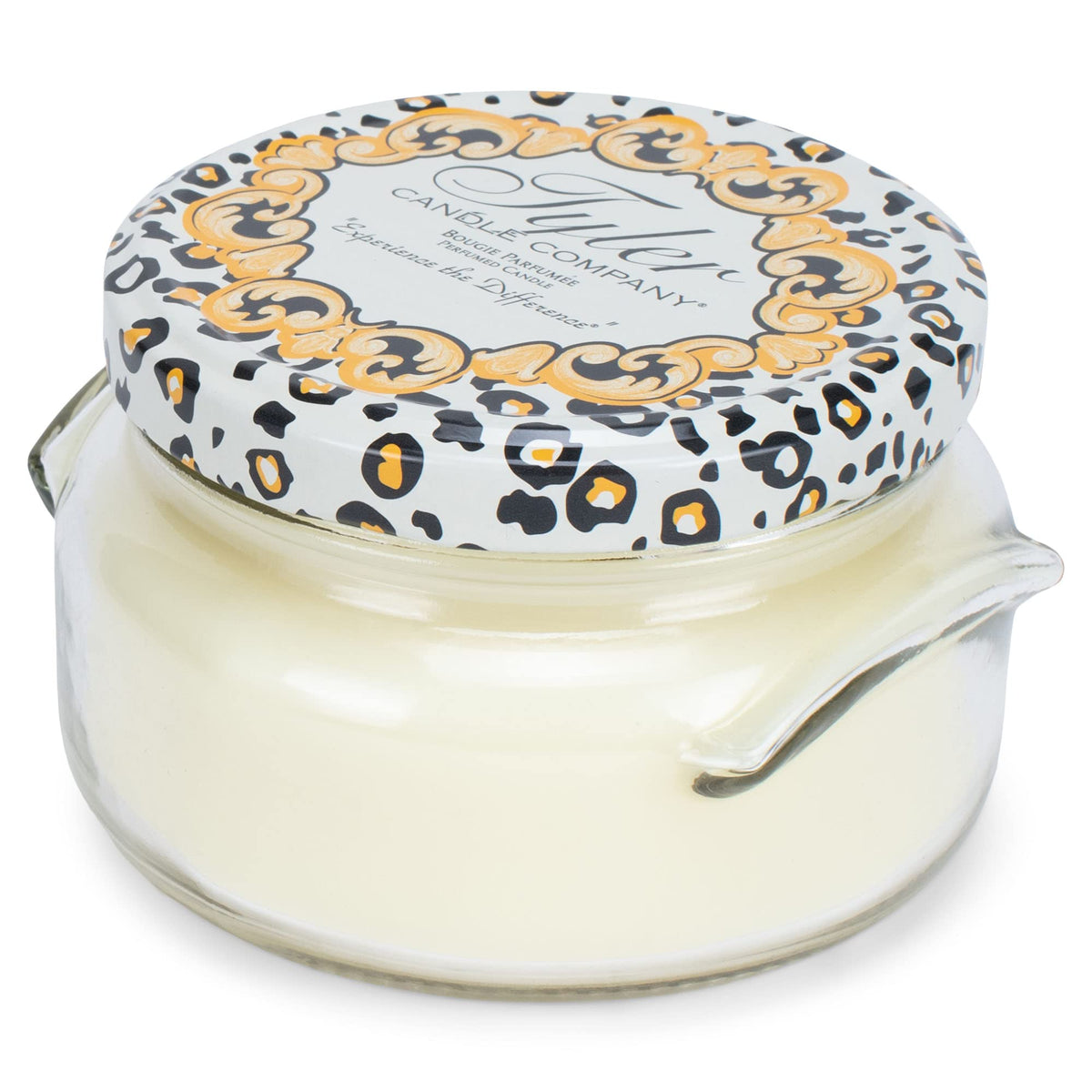 Tyler Candle Company French Market 22oz jar with gardenia and tuberose aroma.