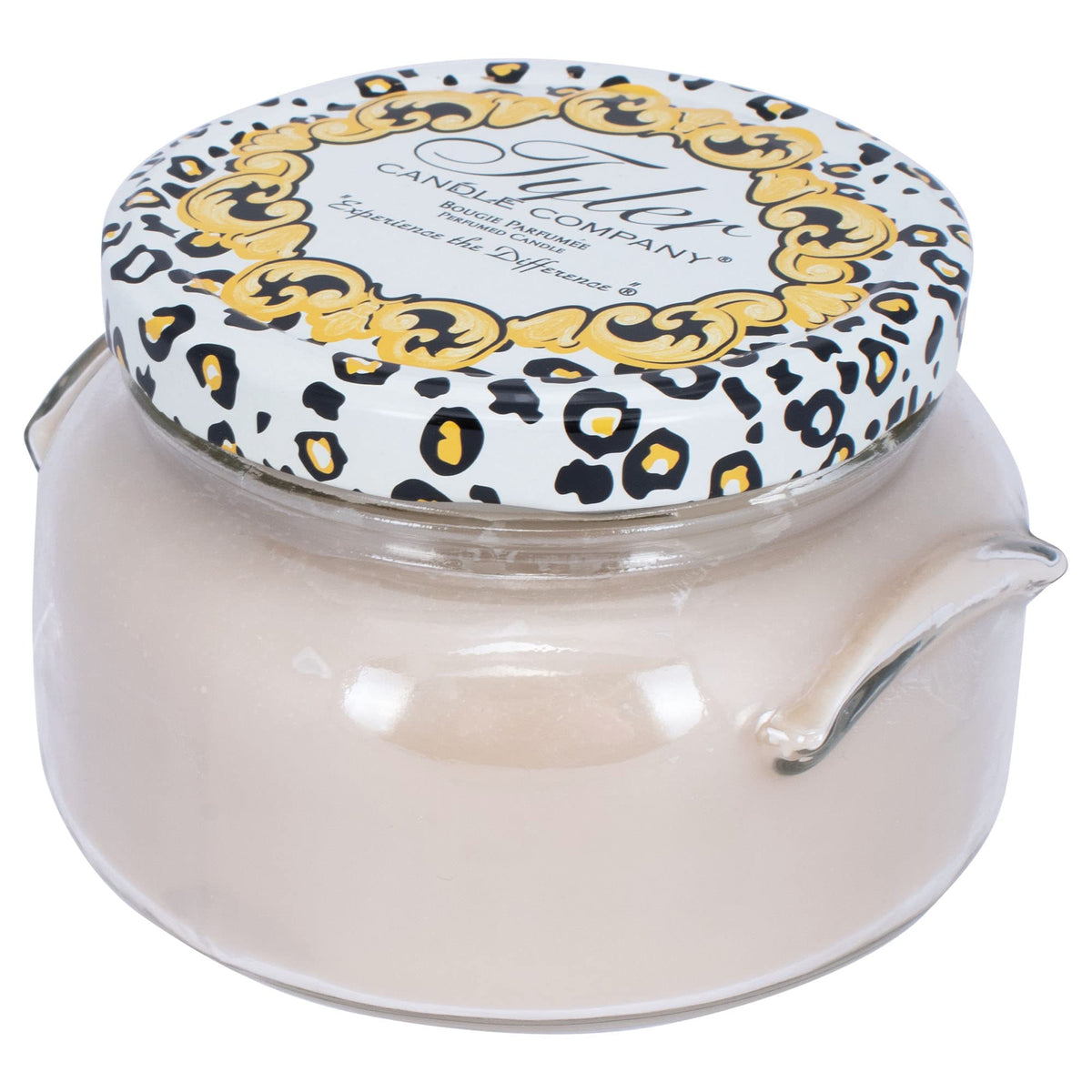 Tyler Candle High Maintenance 22oz jar shows a generous size for longer ambiance.
